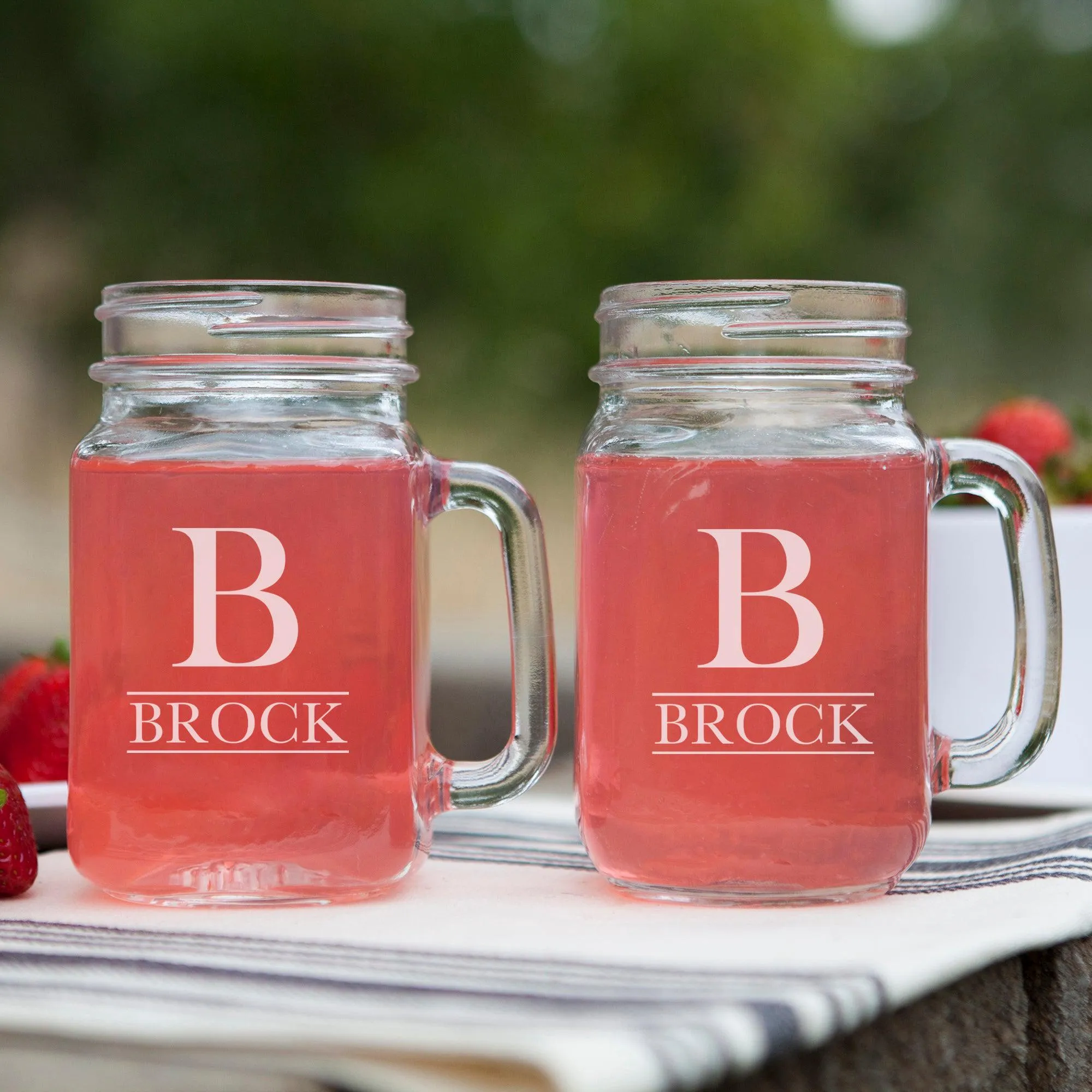 Personalized Wedding Mason Jars