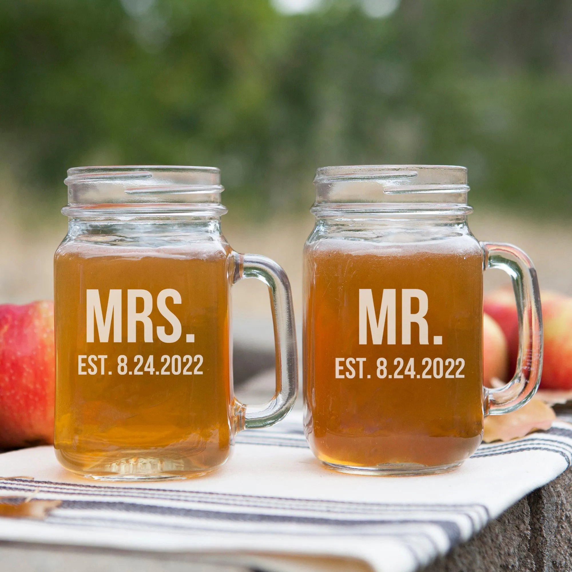 Personalized Wedding Mason Jars