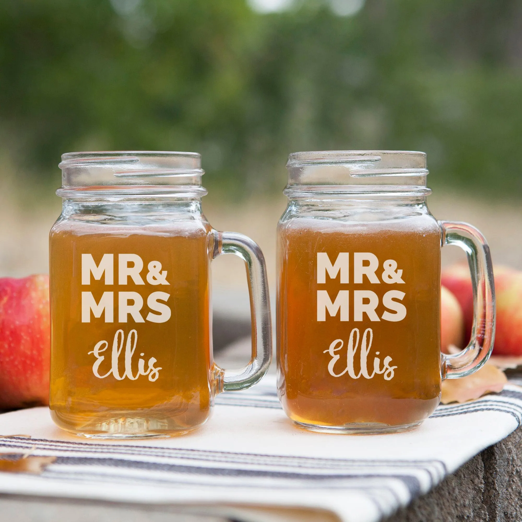 Personalized Wedding Mason Jars