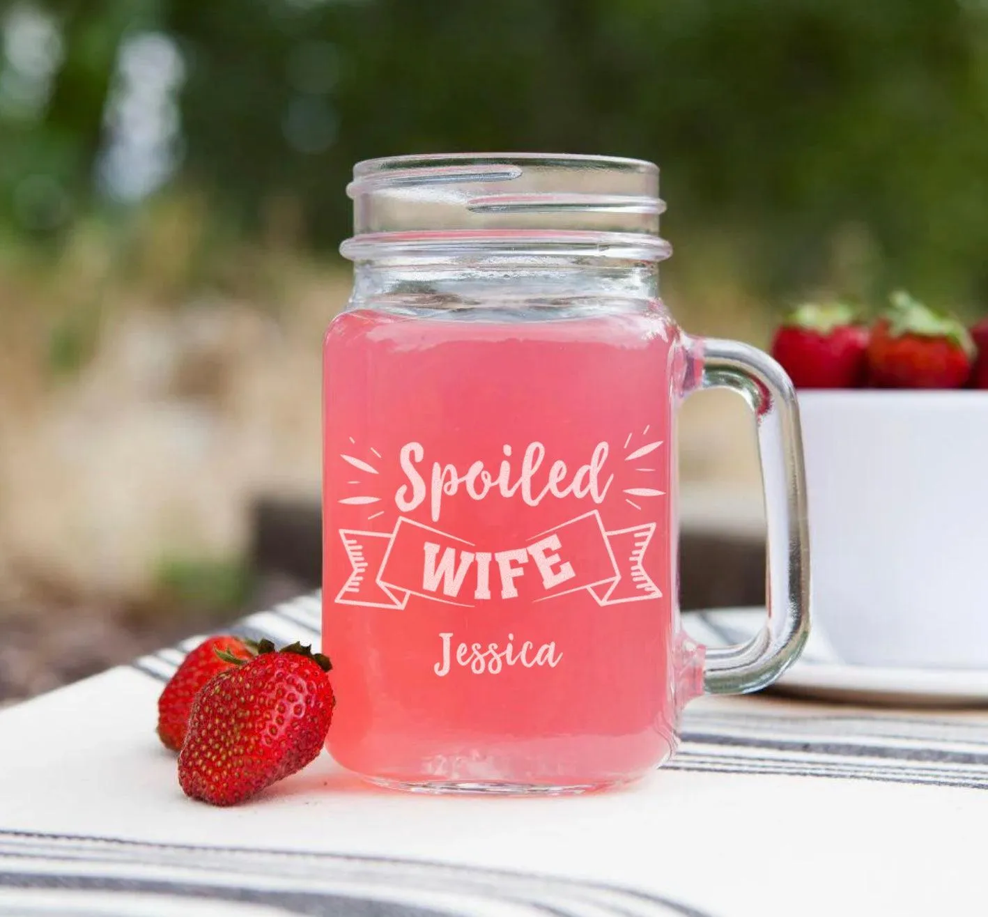 Personalized Wedding Mason Jars