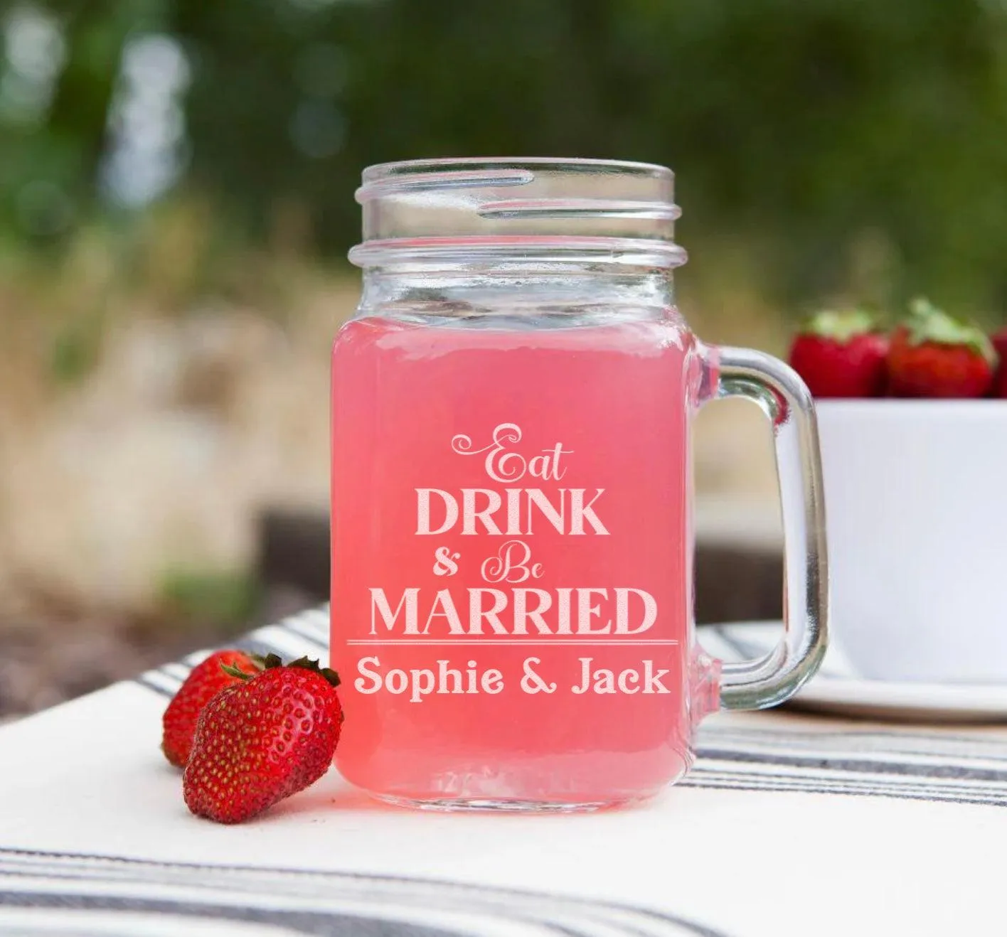 Personalized Wedding Mason Jars