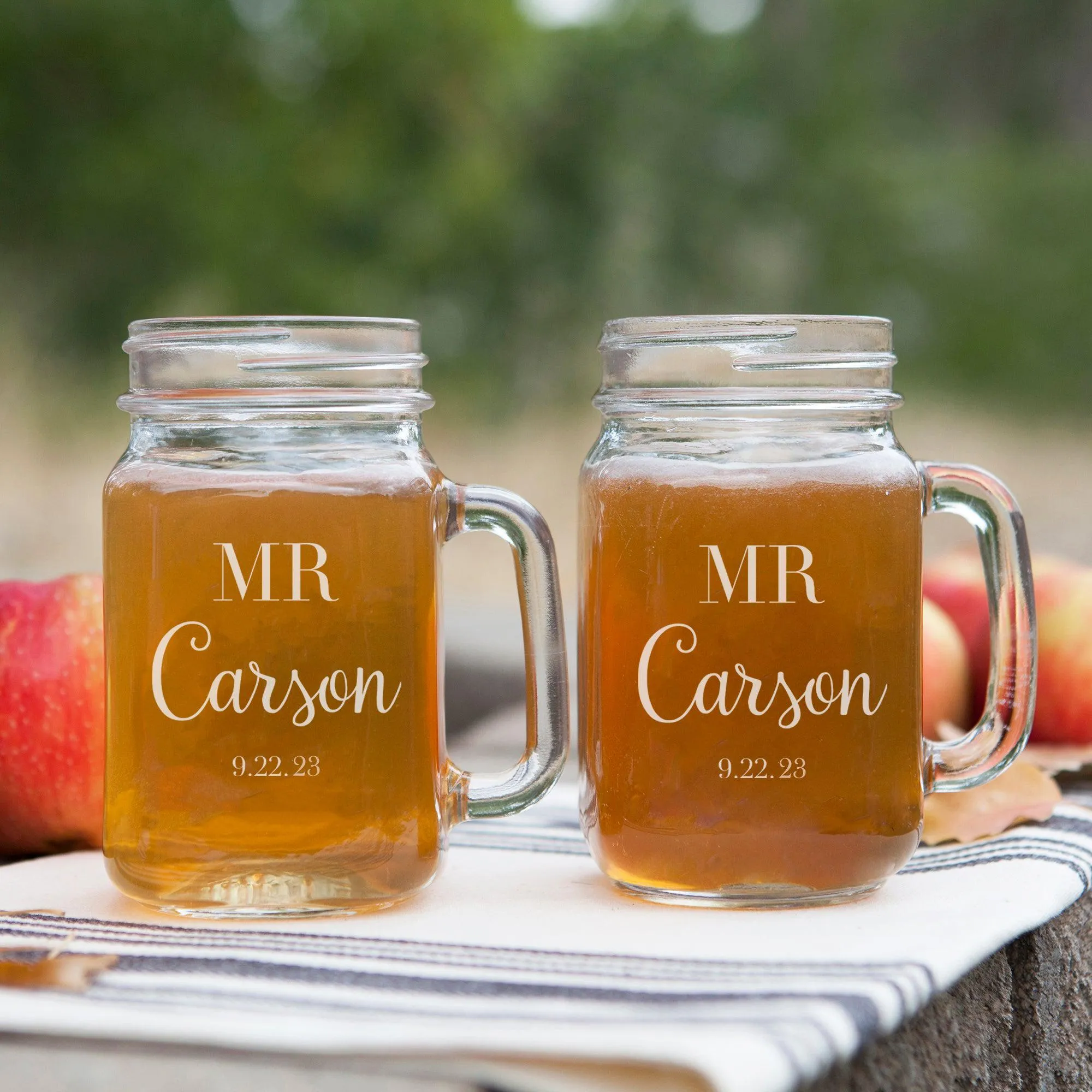 Personalized Wedding Mason Jars