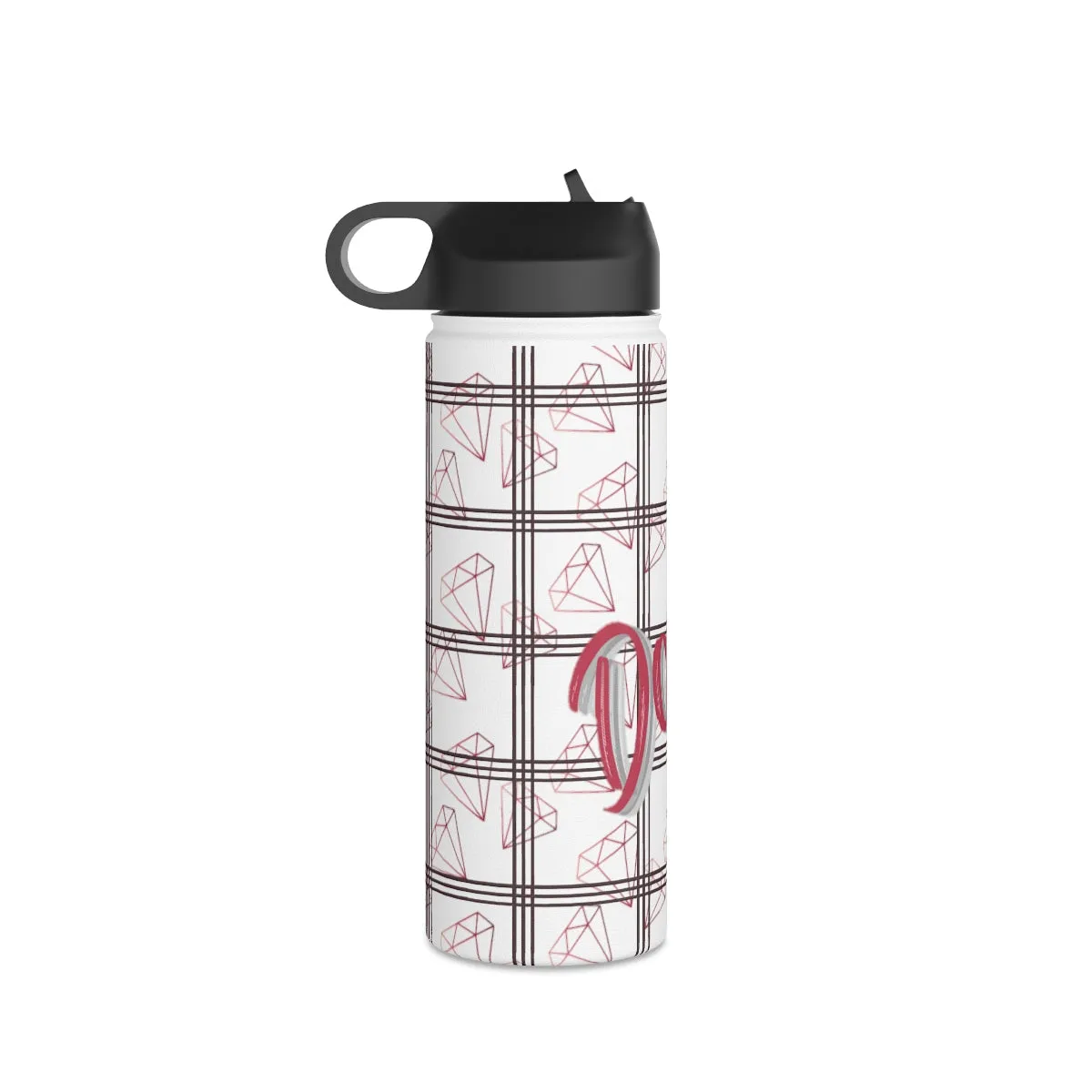 Plaid and diamonds Stainless Steel Water Bottle, Standard Lid