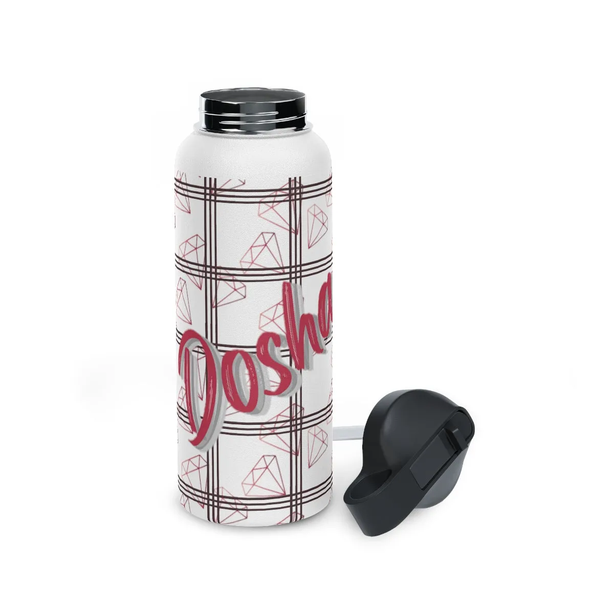 Plaid and diamonds Stainless Steel Water Bottle, Standard Lid