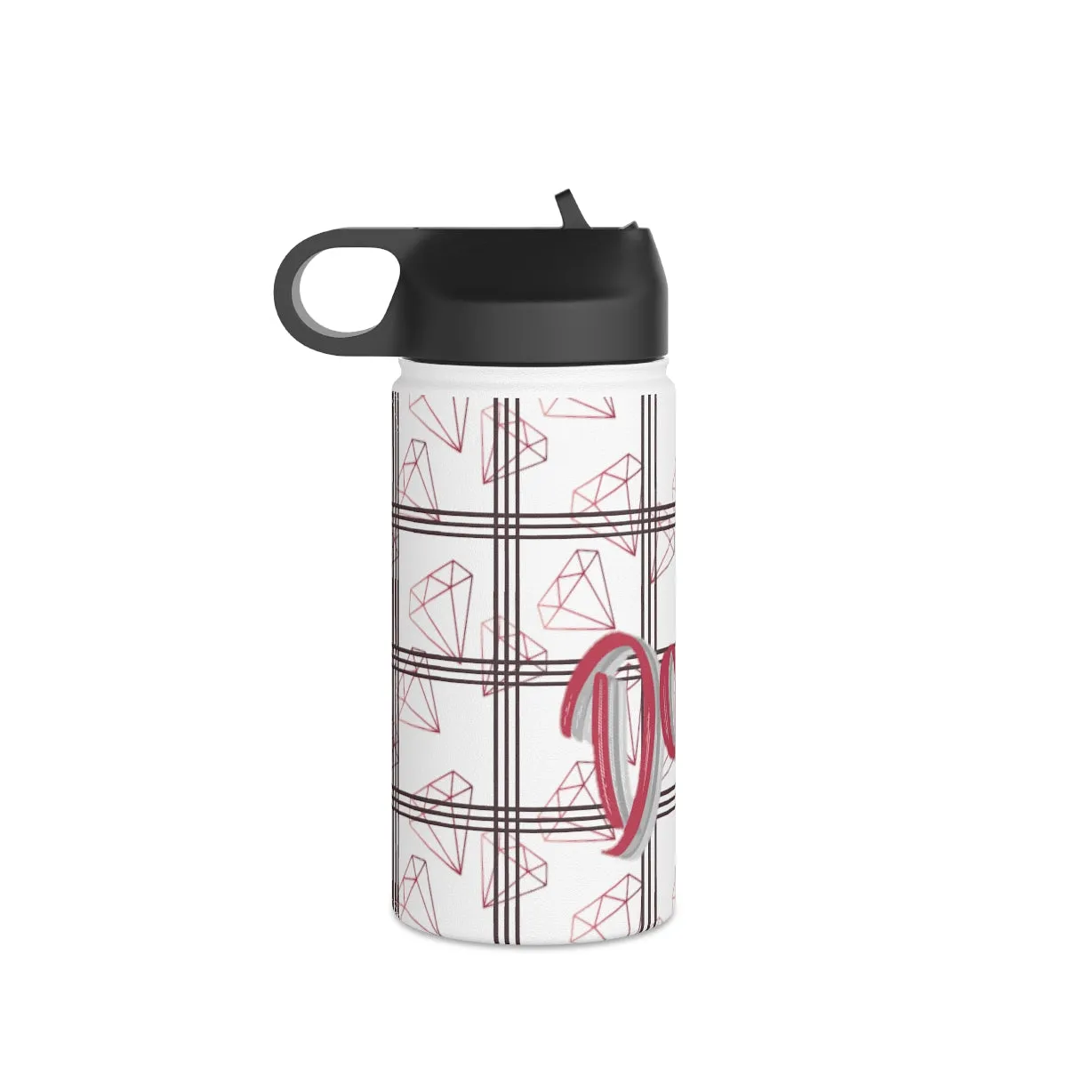 Plaid and diamonds Stainless Steel Water Bottle, Standard Lid