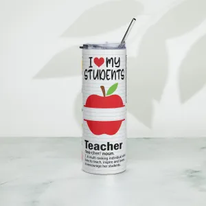 "Teacher's 20oz" Stainless steel tumbler