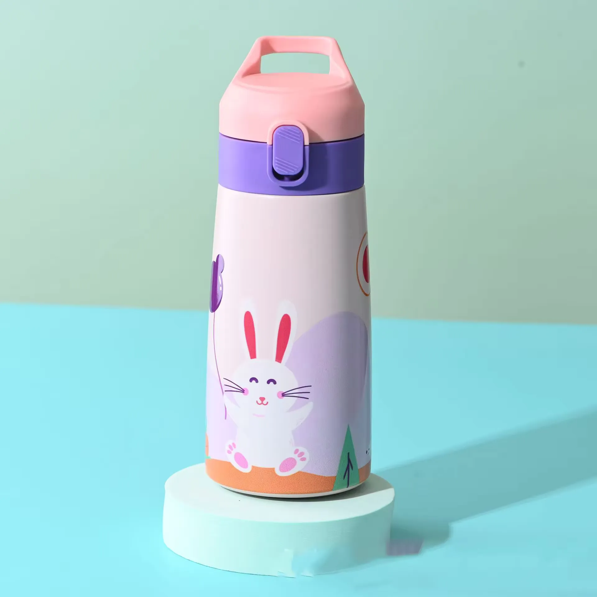 Safari Splash: Kids Stainless Steel Water Bottle - Leak-Proof & BPA-Free