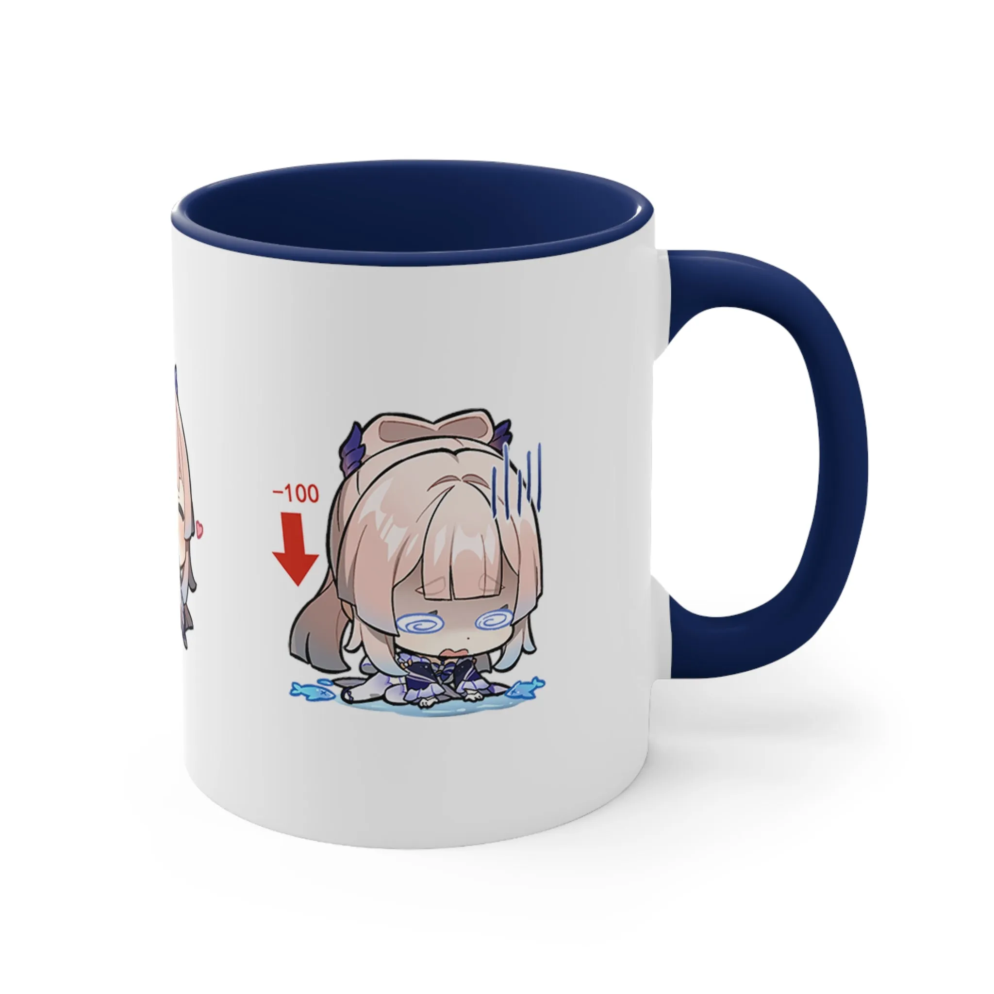 Sangonomiya Genshin Impact Kokomi Accent Coffee Mug, 11oz Cups Mugs Cup Gift For Gamer Gifts Game Anime Fanart Fan Birthday Valentine's Christmas