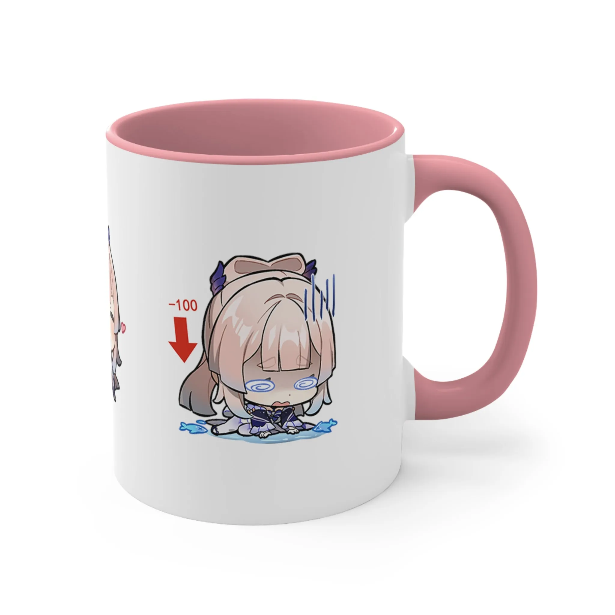 Sangonomiya Genshin Impact Kokomi Accent Coffee Mug, 11oz Cups Mugs Cup Gift For Gamer Gifts Game Anime Fanart Fan Birthday Valentine's Christmas