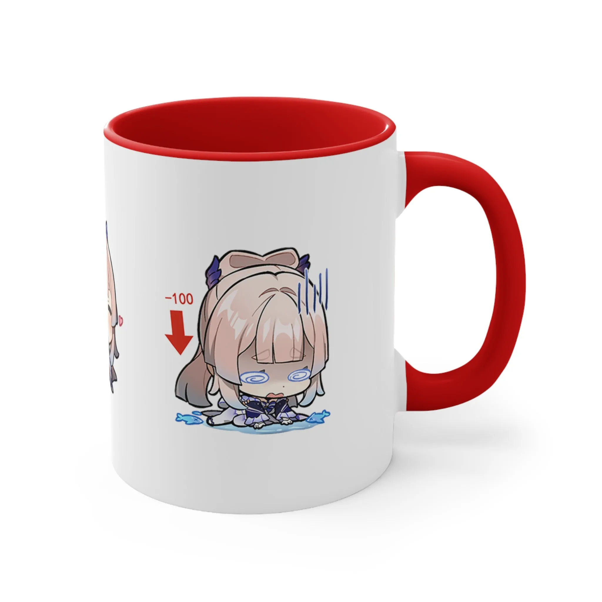 Sangonomiya Genshin Impact Kokomi Accent Coffee Mug, 11oz Cups Mugs Cup Gift For Gamer Gifts Game Anime Fanart Fan Birthday Valentine's Christmas