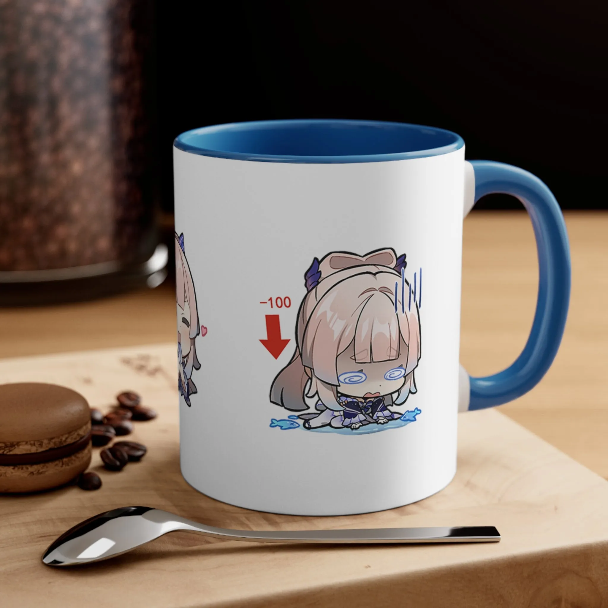 Sangonomiya Genshin Impact Kokomi Accent Coffee Mug, 11oz Cups Mugs Cup Gift For Gamer Gifts Game Anime Fanart Fan Birthday Valentine's Christmas