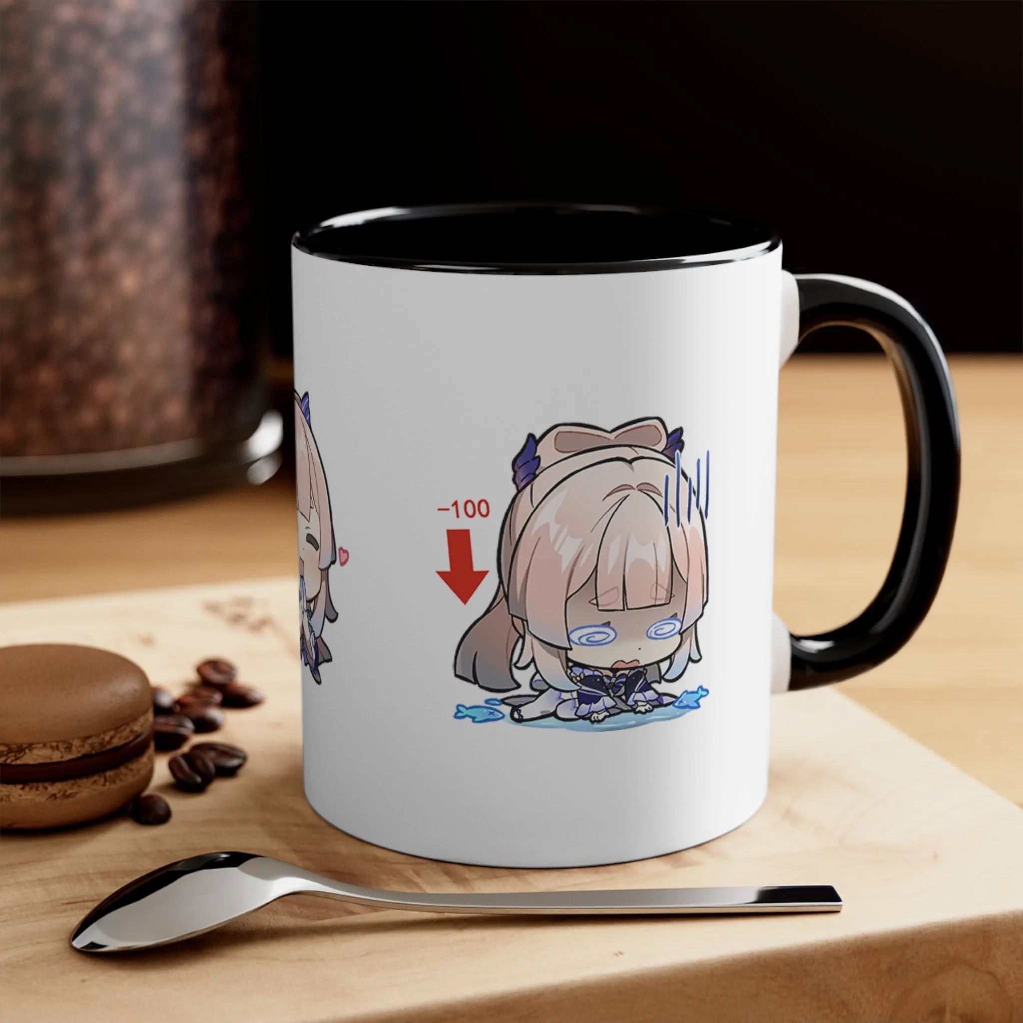 Sangonomiya Genshin Impact Kokomi Accent Coffee Mug, 11oz Cups Mugs Cup Gift For Gamer Gifts Game Anime Fanart Fan Birthday Valentine's Christmas