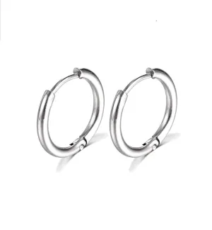 Stainless Steel 15mm Hoop Earrings