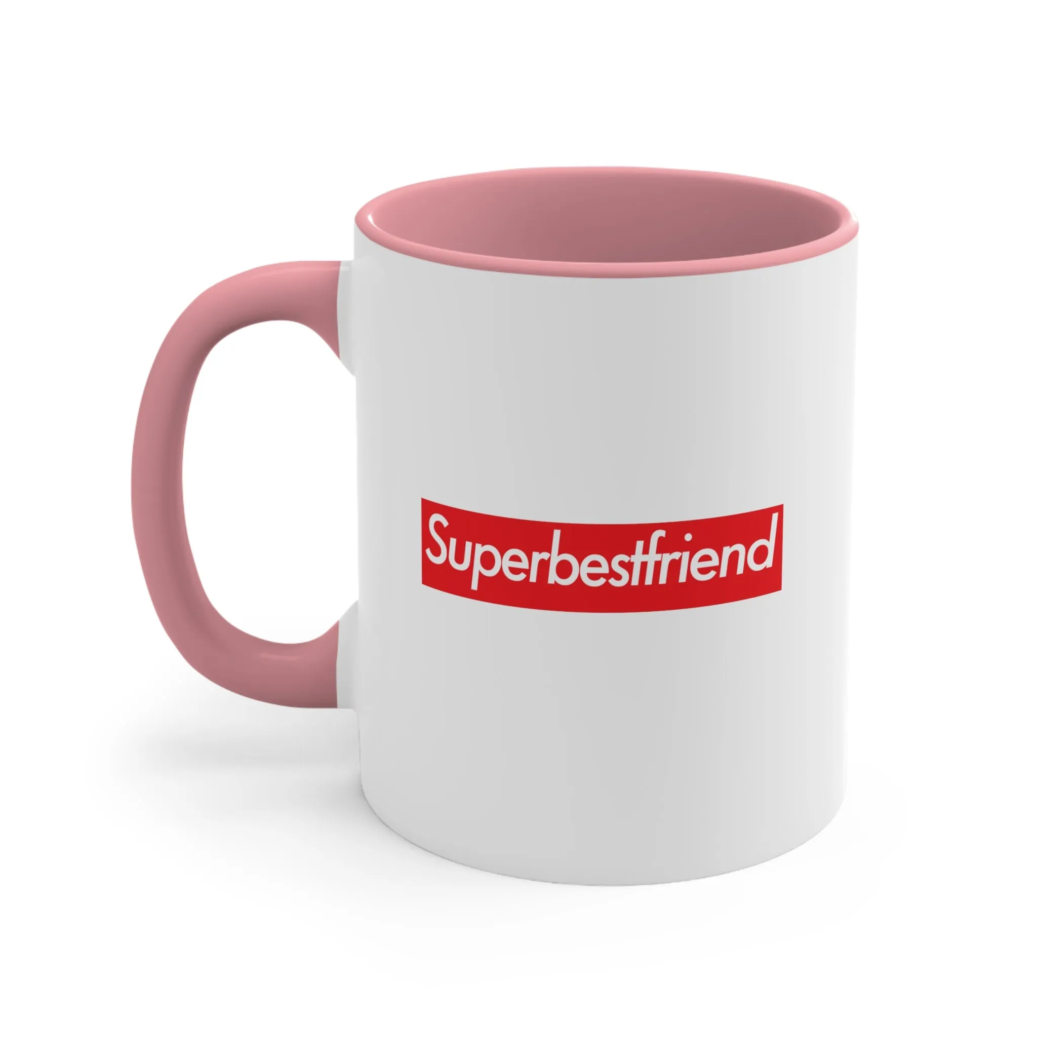 Superbestfriend Accent Coffee Mug, 11oz super Inspired Funny Bestfriend Best Friend Bestfriends Appreciation Gift For BFF Thank You Thankful Birthday Christmas