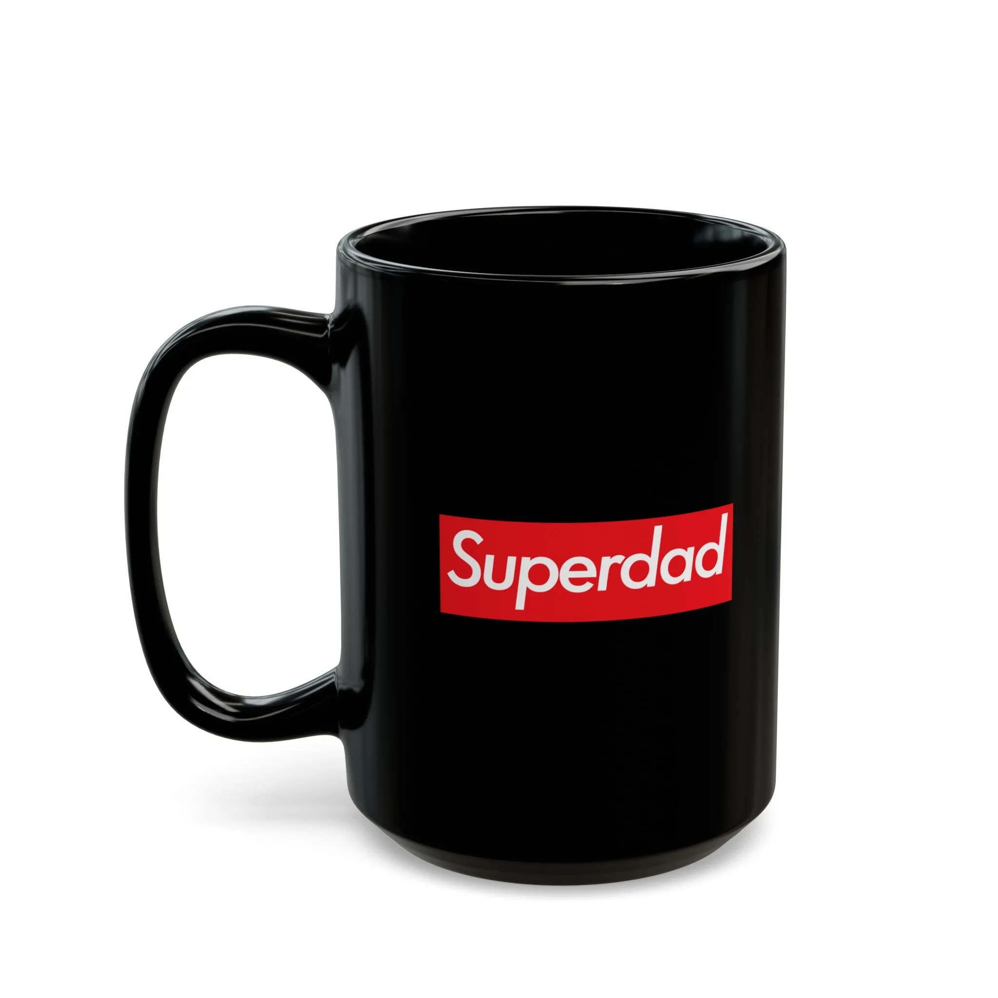 Superdad Black Mug (11oz, 15oz) super Inspired Funny Dad Father Appreciation Gift For Dads Fathers Day Thank You Thankful Love Birthday Christmas