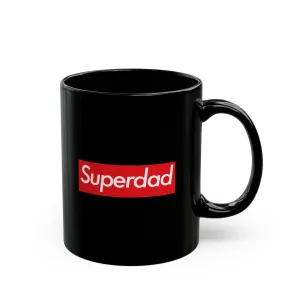 Superdad Black Mug (11oz, 15oz) super Inspired Funny Dad Father Appreciation Gift For Dads Fathers Day Thank You Thankful Love Birthday Christmas