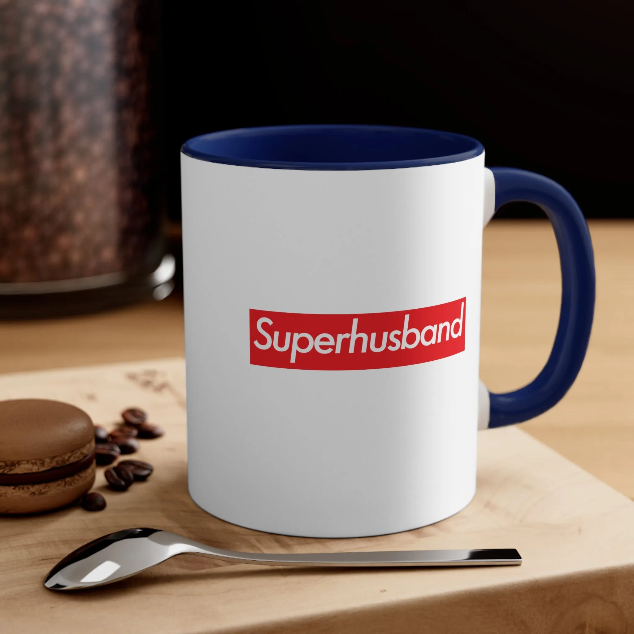 Superhusband Accent Coffee Mug, 11oz super Inspired Funny Husband Husbands Appreciation Gift For Hubby Love Thank You Thankful Birthday Christmas