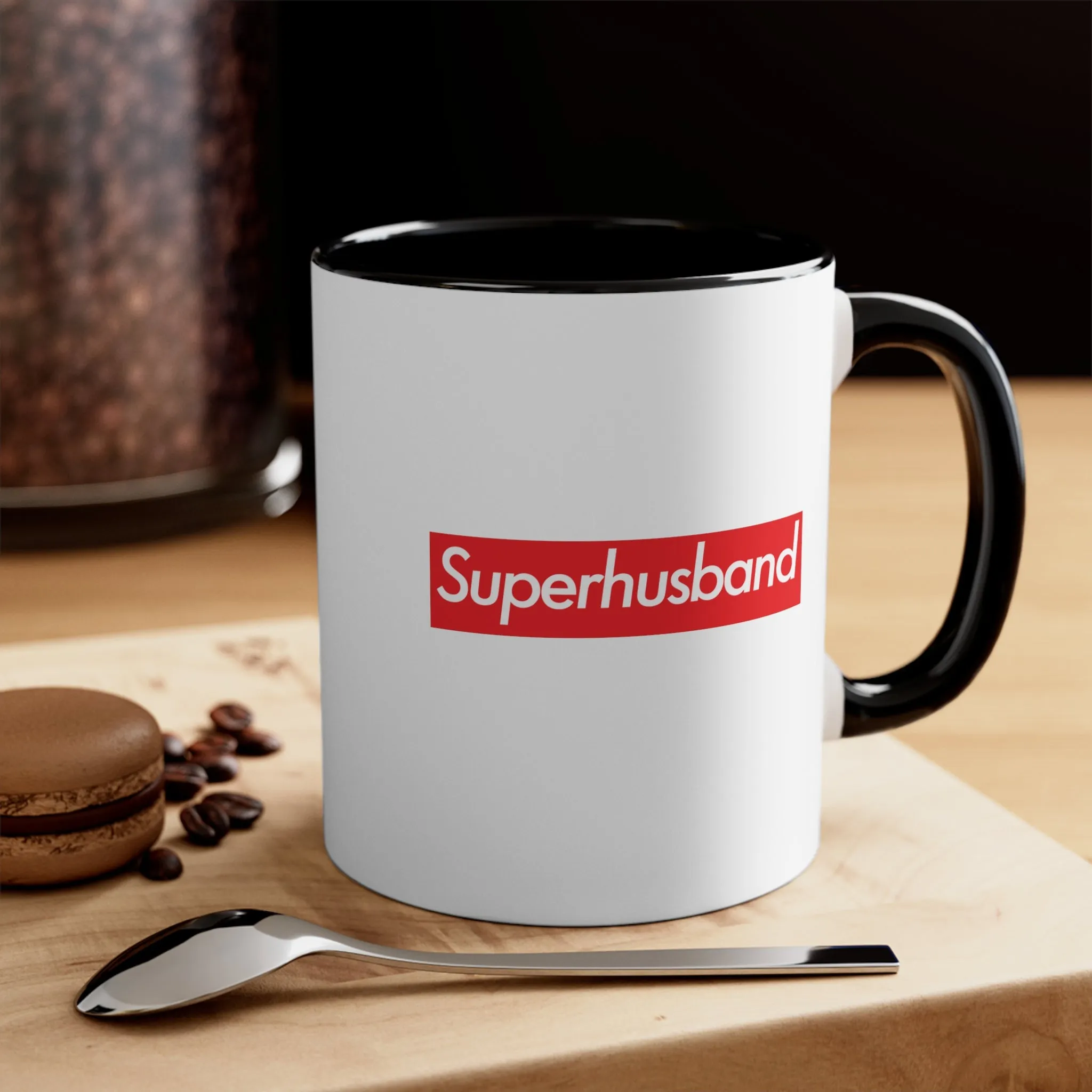 Superhusband Accent Coffee Mug, 11oz super Inspired Funny Husband Husbands Appreciation Gift For Hubby Love Thank You Thankful Birthday Christmas