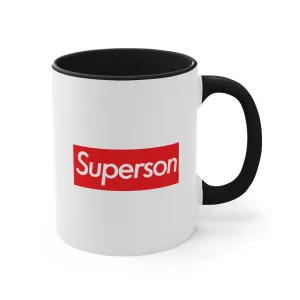 Superson Accent Coffee Mug, 11oz super Inspired Funny Child Children Appreciation Gift For Sons Son Thank You Thankful Birthday Christmas