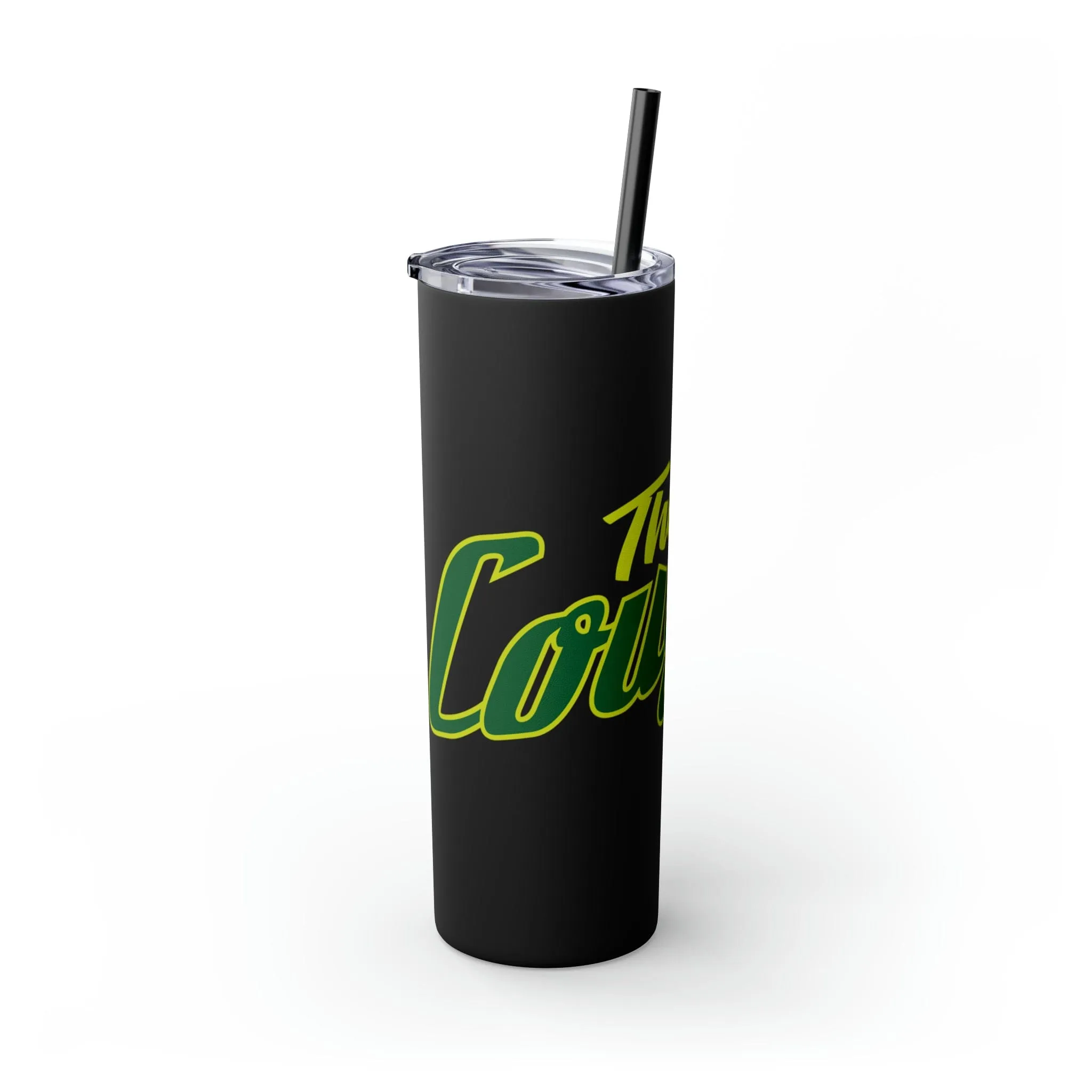 The Coughy Shop Skinny Tumbler with Straw, 20oz