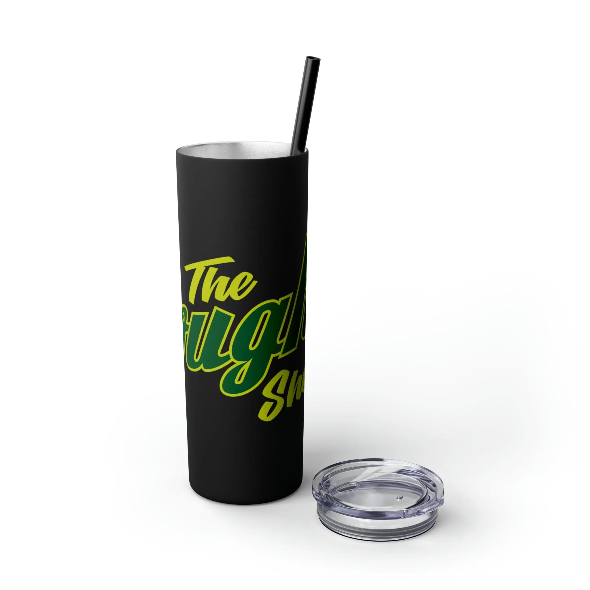 The Coughy Shop Skinny Tumbler with Straw, 20oz