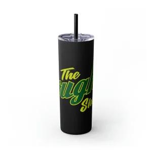 The Coughy Shop Skinny Tumbler with Straw, 20oz