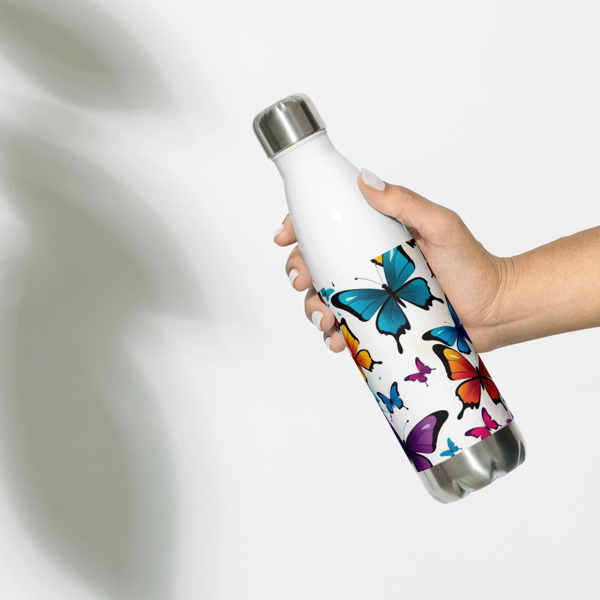 Vibrant Butterfly Stainless Steel Water Bottle - Your Daily Dose of Cheer!