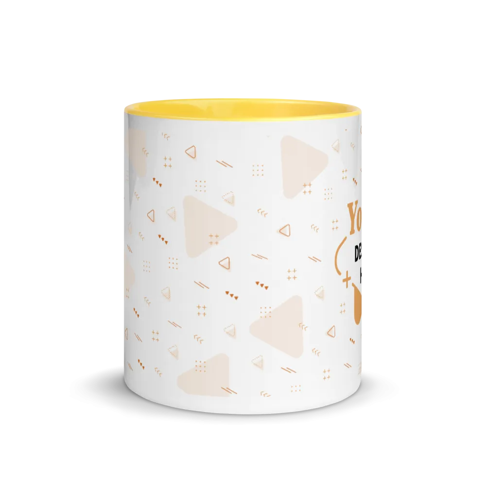 White Ceramic Mug with Color Inside