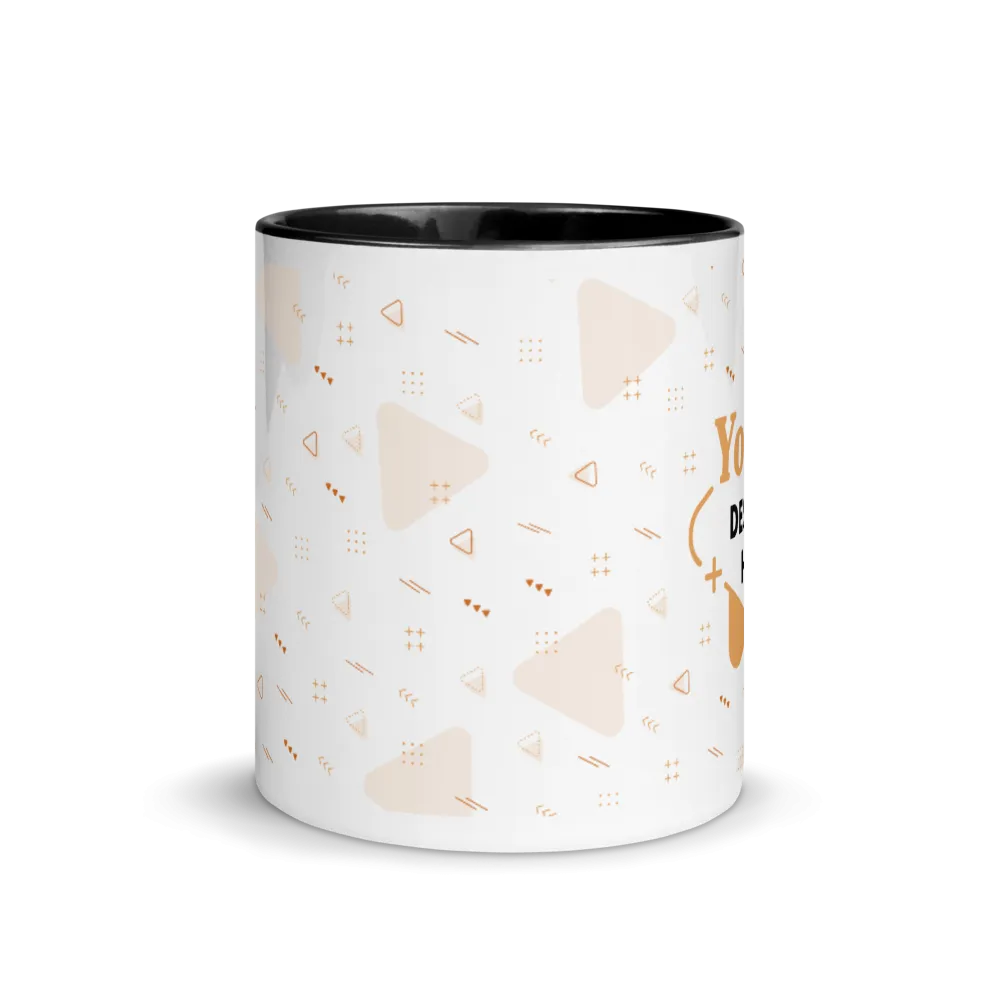 White Ceramic Mug with Color Inside