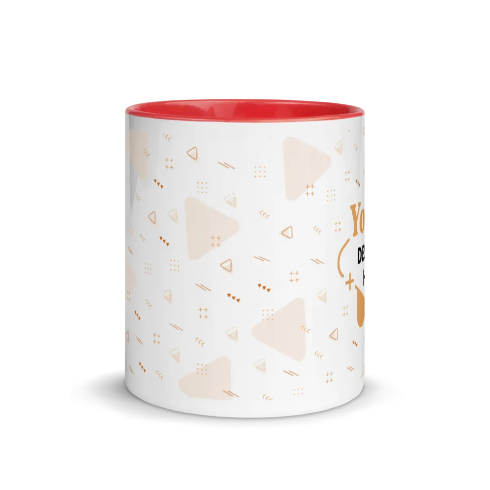 White Ceramic Mug with Color Inside