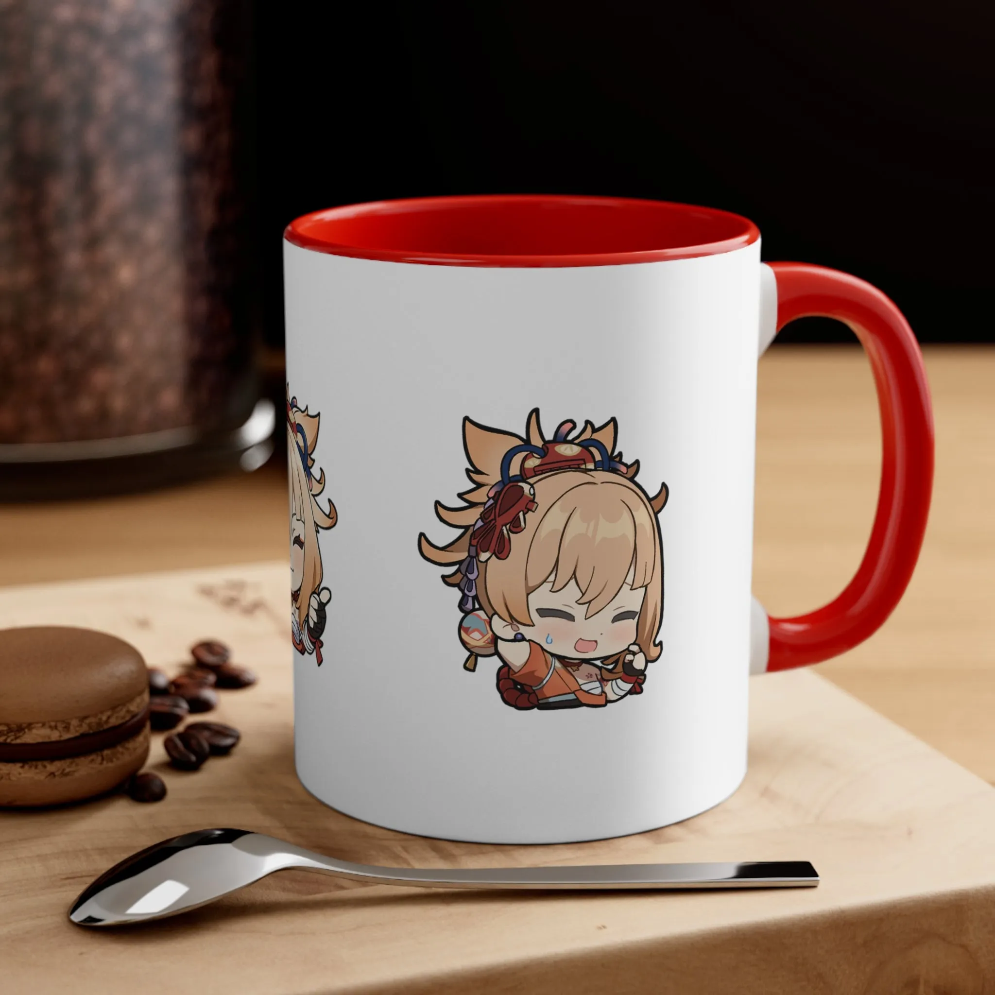 Yoimiya Genshin Impact Accent Coffee Mug, 11oz Cups Mugs Cup Gift For Gamer Gifts Game Anime Fanart Fan Birthday Valentine's Christmas